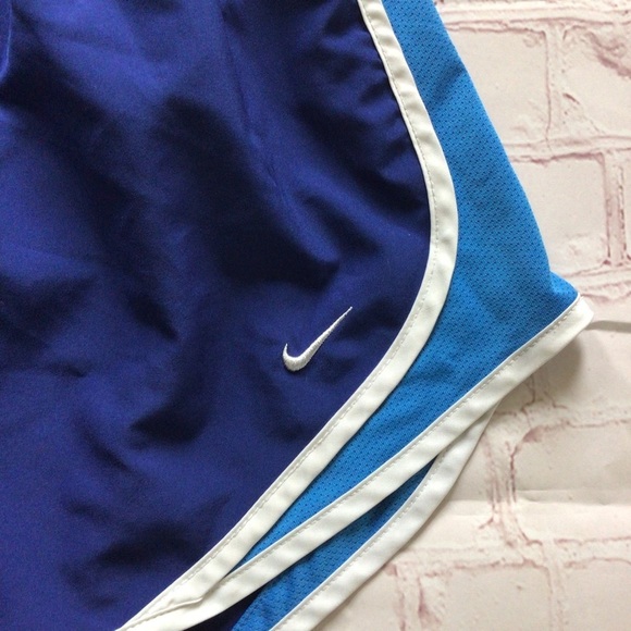 Nike Dri-Fit Blue and White Running Athletic Shorts - Size Small - Picture 2 of 6